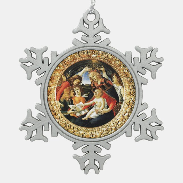 Ornement Flocon De Neige Madonna du Magnificat (Devant)