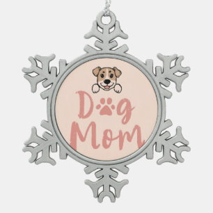 Ornement Flocon De Neige Maman Chien 