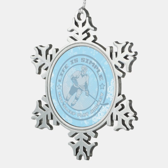 Ornement Flocon De Neige Mangez, Dormez, Jouez à l'ornement du flocon de ne (Vue impression)