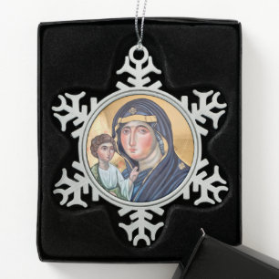 Ornement Flocon De Neige Maria Advocata Nostra