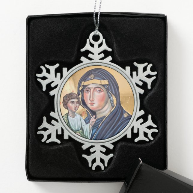 Ornement Flocon De Neige Maria Advocata Nostra (Boîte)