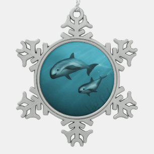 Ornement Flocon De Neige Marsouins de Vaquita