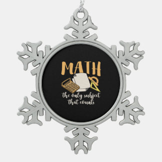Ornement Flocon De Neige Math Enseignant Math Le Seul Sujet