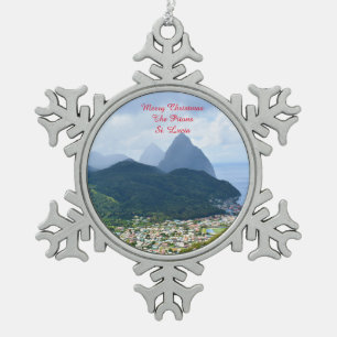 Ornement Flocon De Neige MC de l'ornement des Pitons Sainte-Lucie