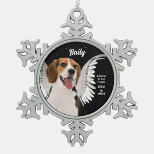 Ornement Flocon De Neige Mémorial du Beagle Angel Dog