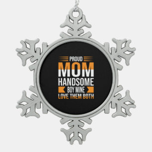 Ornement Flocon De Neige Mère Art Fière Maman Belle Garçon