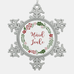 Ornement Flocon De Neige Merry Christmas Wreath, Häid jõule