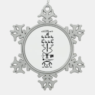 Ornement Flocon De Neige Message binaire Arecibo 1974