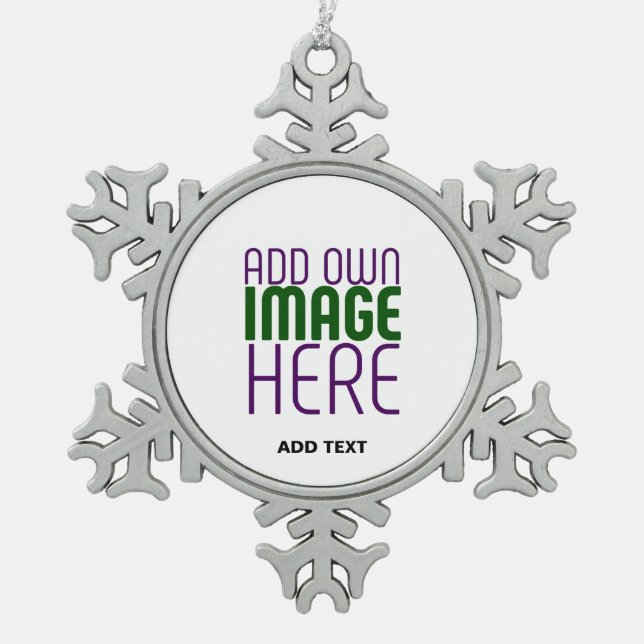 ORNEMENT FLOCON DE NEIGE MODÈLE DE TEXTE D'IMAGE BLANCHE SIMPLE MODERNE (Devant)