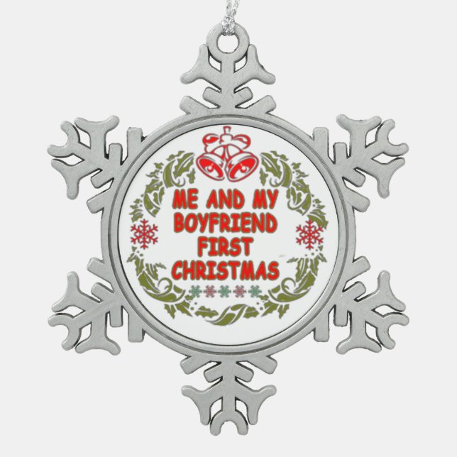 Ornement Flocon De Neige Mon ami et moi Noël (Devant)