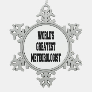 Ornement Flocon De Neige Monde Meilleur Météorologue