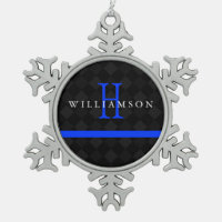 Monogramme mince de coutume de Blue Line