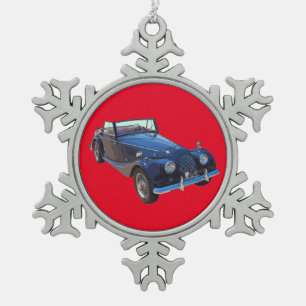 Ornement Flocon De Neige Morgan Plus 4 Convertible Sportif 1964