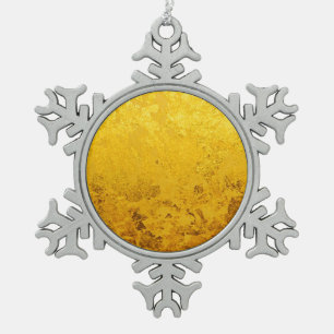 Ornement Flocon De Neige Motif d'OR/feuille d'or PURS
