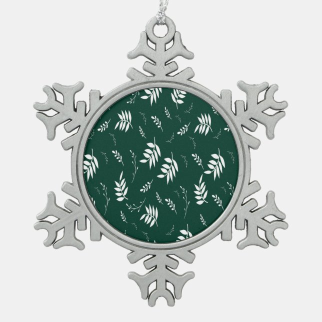 Ornement Flocon De Neige motif feuille (Devant)