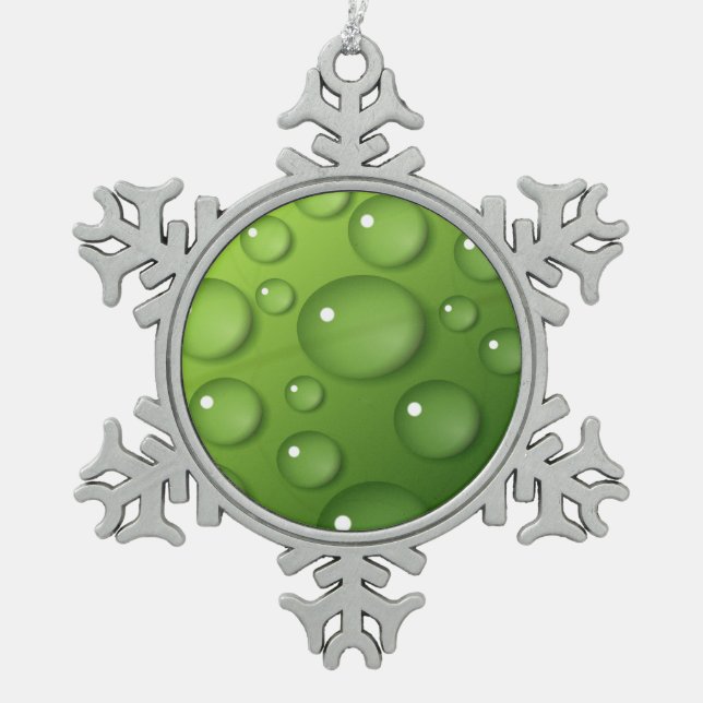 Ornement Flocon De Neige Motif Green Raindrop (Devant)