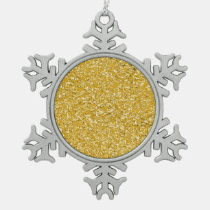Ornement Flocon De Neige Motif PURE GOLD Splatter + votre texte / photo