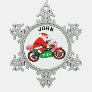 Ornement Flocon De Neige Moto personnalisée Noël Collectif