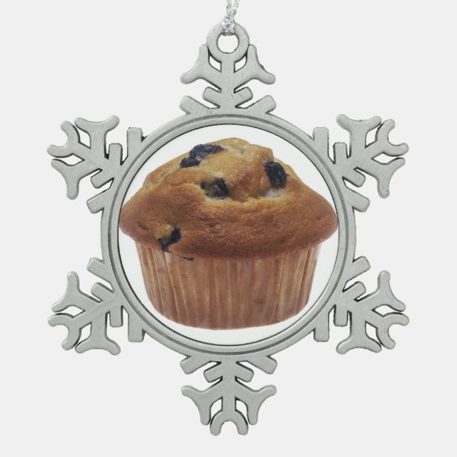 Ornement Flocon De Neige Muffin aux bleuets (Devant)