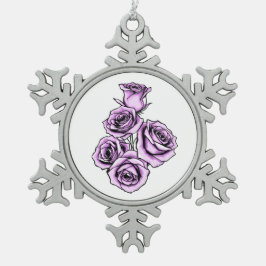 Ornement Flocon De Neige Mystical Purple Rose