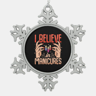 Ornement Flocon De Neige Nail Tech Croire En Manucures