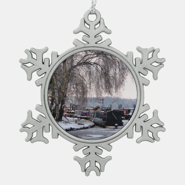 ORNEMENT FLOCON DE NEIGE NARROVBOATS D'HIVER (Devant)