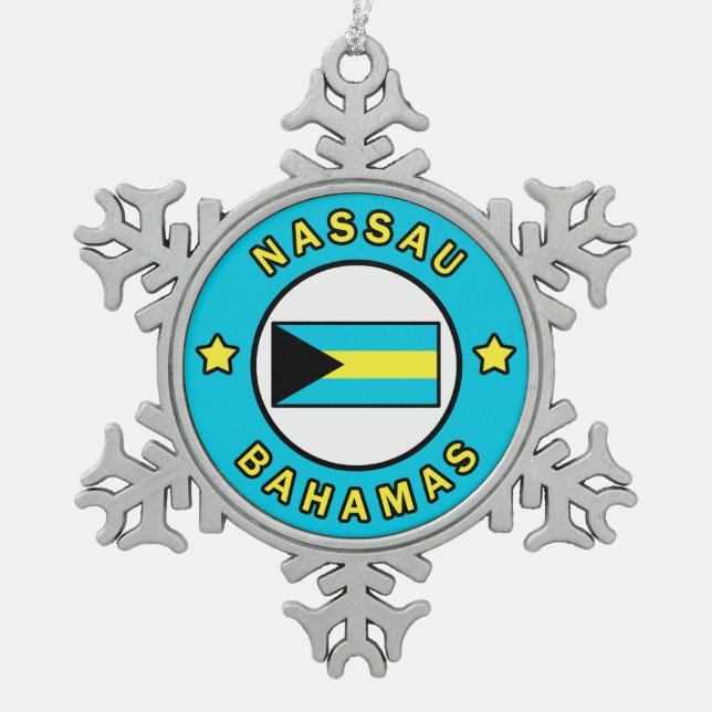 Ornement Flocon De Neige Nassau Bahamas (Devant)