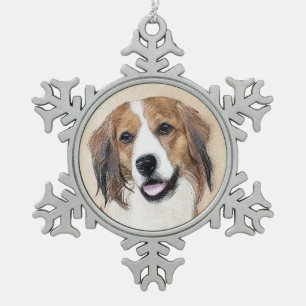 Ornement Flocon De Neige Nederlandse Kooikerhondje Peinture - Chien Art