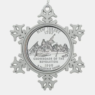 Ornement Flocon De Neige New Jersey State Quarter