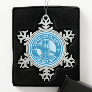 Ornement Flocon De Neige New York Brooklyn Jewish Holiday