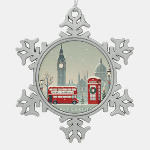 Ornement Flocon De Neige Noël à Londres   Big Ben & Festive Londres