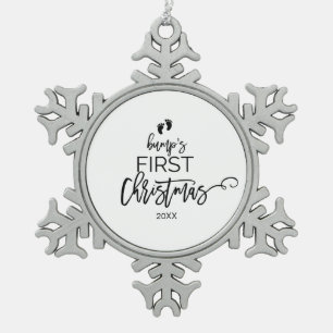 Ornement Flocon De Neige Noël Arbre Bump premier Noël