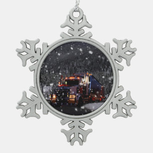 Ornement Flocon De Neige Noël de camionneur