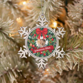 Ornement Flocon De Neige Noël de la première famille de deux