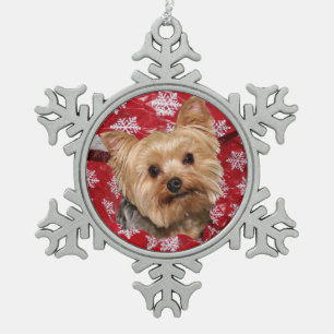 Ornement Flocon De Neige Noël de Yorkie