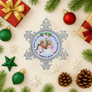 Ornement Flocon De Neige Noël Snowman et Amusement familial