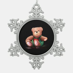 Ornement Flocon De Neige Nounours 