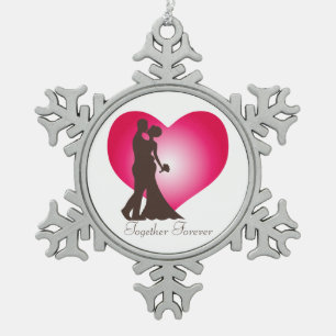Ornement Flocon De Neige Nouveau couple marié