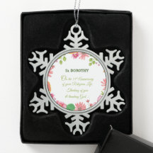 Nun Religious 55e Anniversaire Fleurs aquarelles