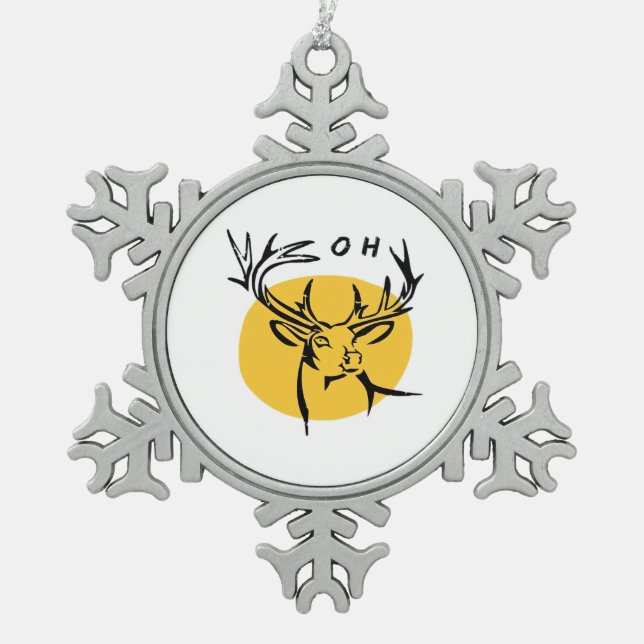 Ornement Flocon De Neige O Dear O Dear Yellow Artistic Style  (Devant)