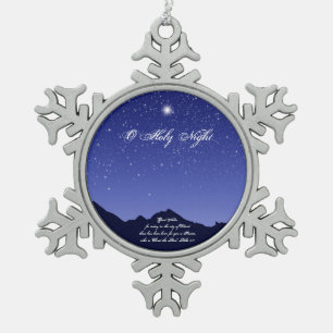 Ornement Flocon De Neige Ô Noël de la Saint-Nuit