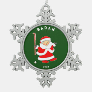 Ornement Flocon De Neige Objet de collection personnalisé de hockey sur gaz