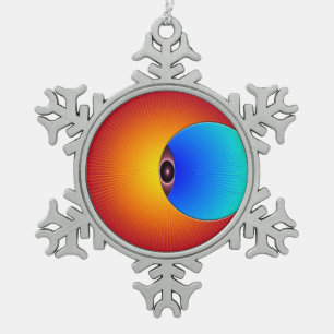 Ornement Flocon De Neige Oeil De L'Ornement Du Flocon De Neige Solaire