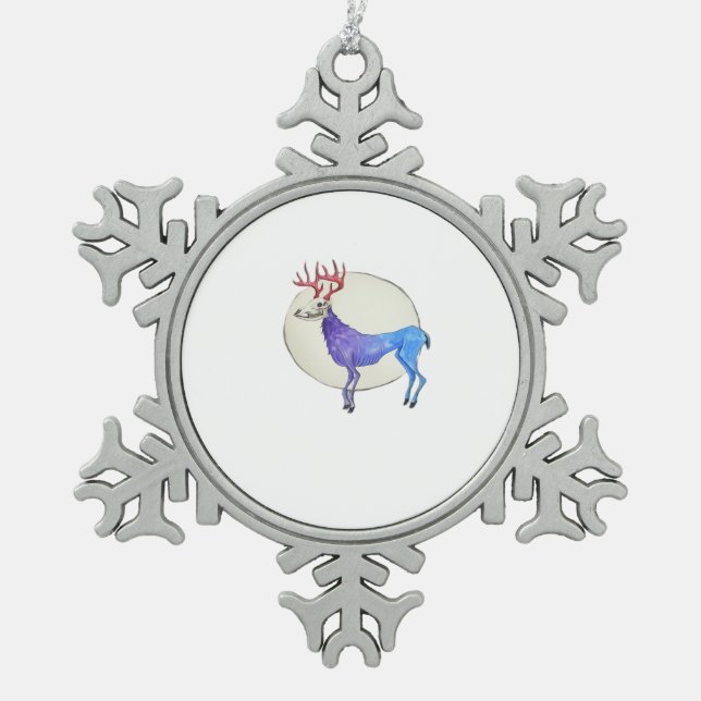 Ornement Flocon De Neige Oh Deer Clean Graphic Style  (Devant)