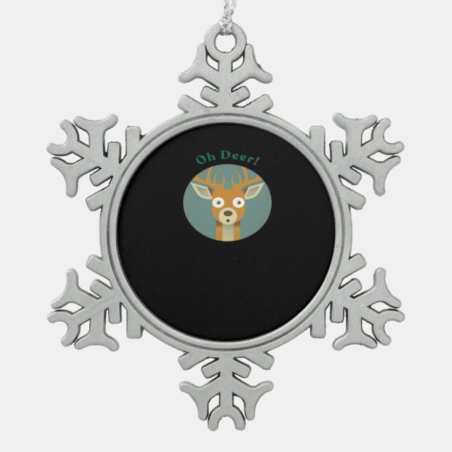 Ornement Flocon De Neige Oh Deer Creative Style  (Devant)