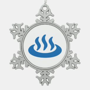 Ornement Flocon De Neige Onsen ♨ Hot Spring 温 泉 Japonais