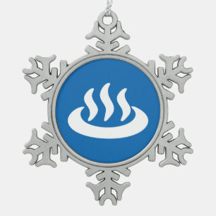 Ornement Flocon De Neige Onsen ♨ Hot Spring 温 泉 Japonais