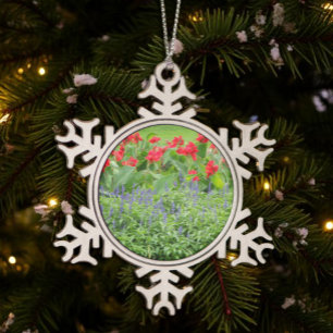 Ornement Flocon De Neige Ornament photo personnalisé Pewater Snowflake