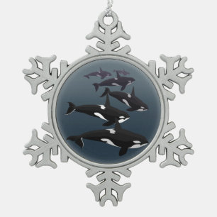 Ornement Flocon De Neige Ornement de baleine personnalisé par ornement de