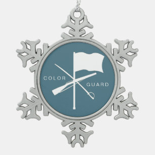 Ornement Flocon De Neige Ornement de garde du drapeau